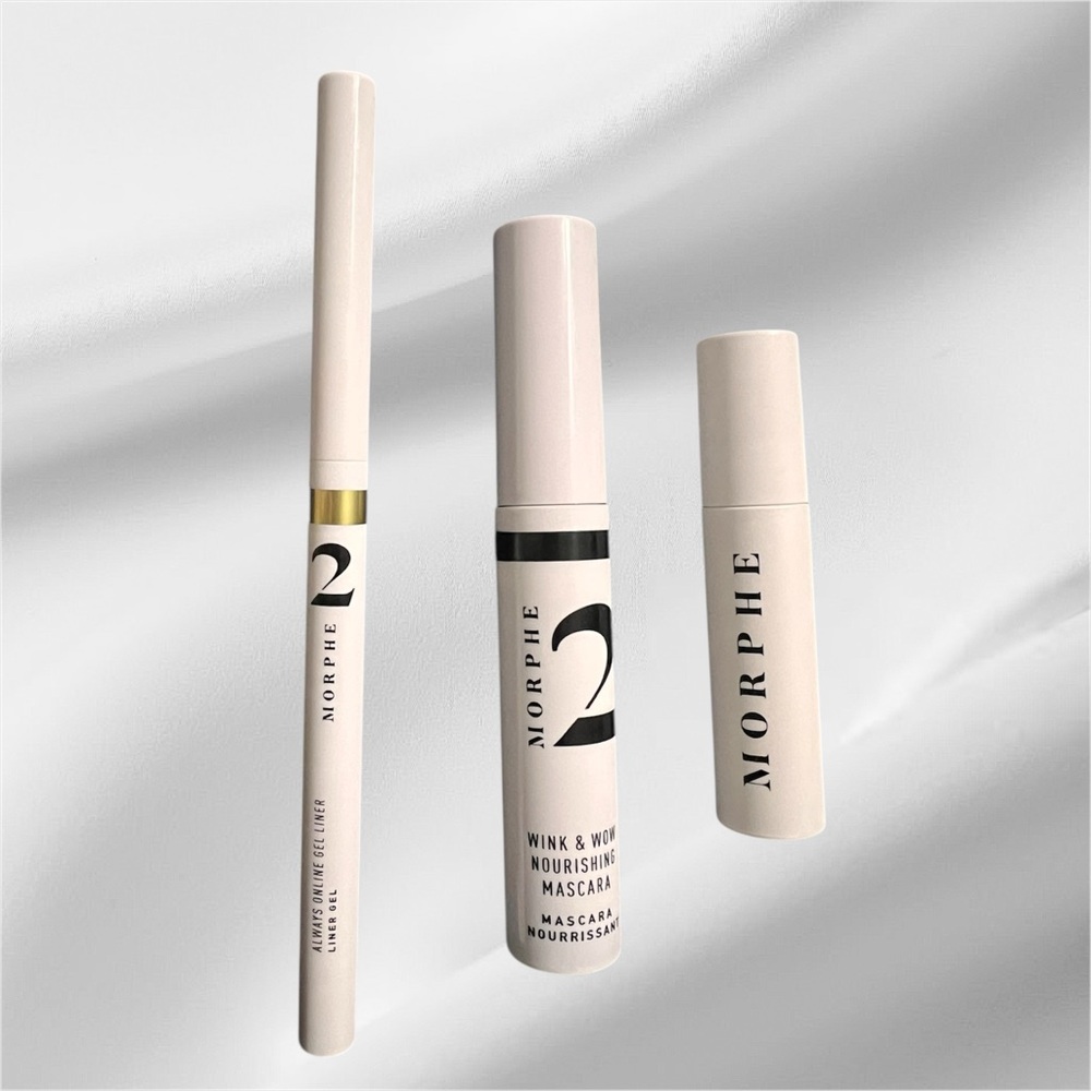 Morphe Wink & Wow Mascara , Gold Gel Eyeliner and Lash Primer Set